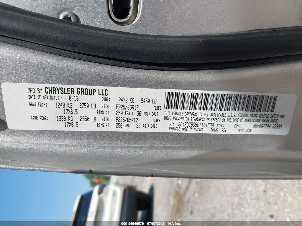3C4PDCBG5ET104539 2014 DODGE JOURNEY photo no. 9