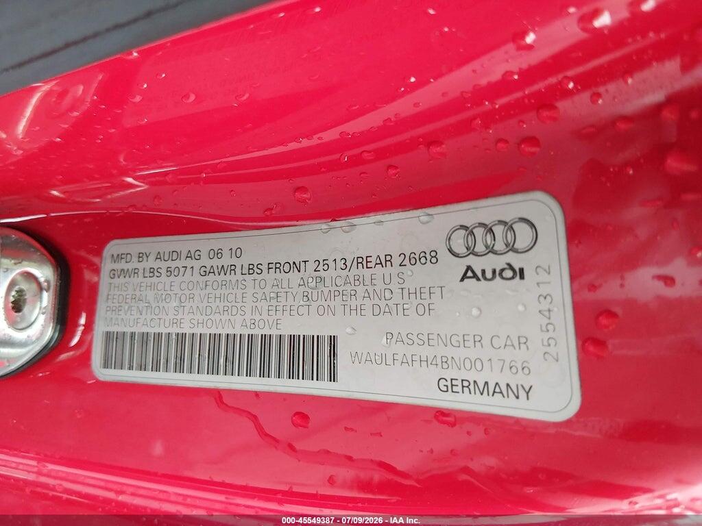 WAULFAFH4BN001766 2011 AUDI A5 photo no. 9