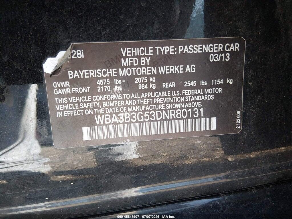 WBA3B3G53DNR80131 2013 BMW 328I photo no. 9