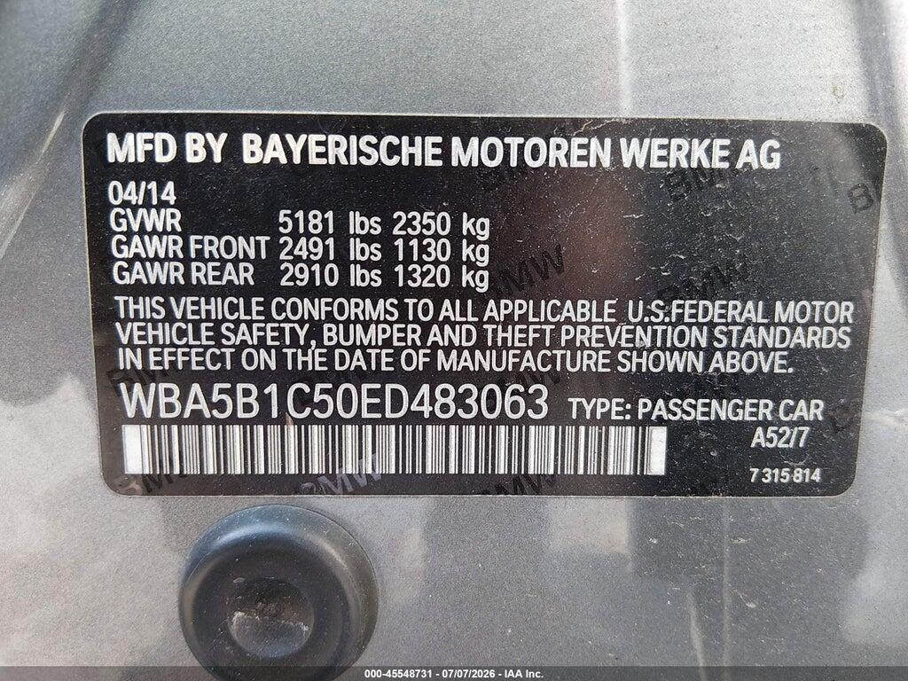 WBA5B1C50ED483063 2014 BMW 535I photo no. 9
