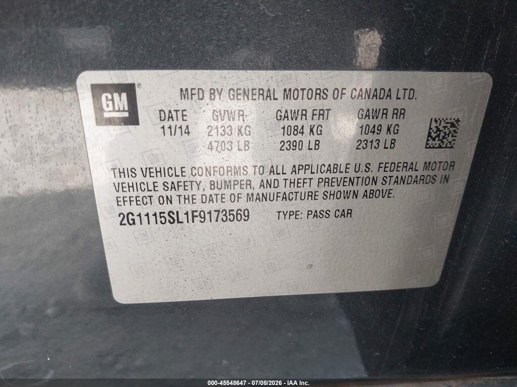 2G1115SL1F9173569 2015 CHEVROLET IMPALA photo no. 9