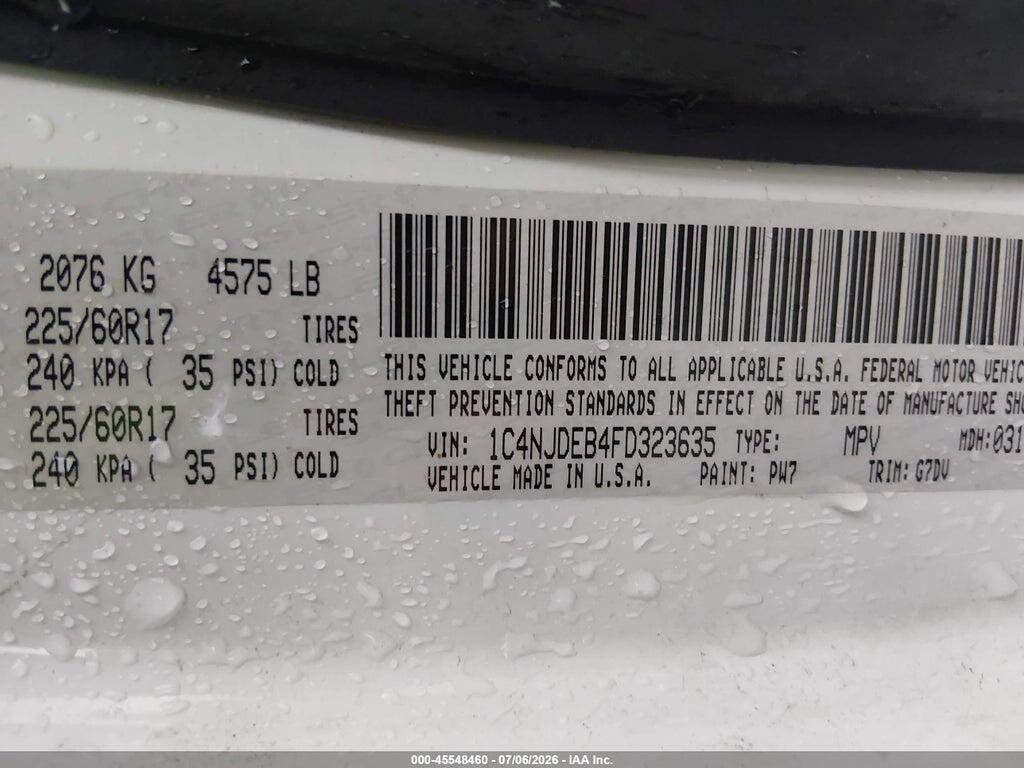 1C4NJDEB4FD323635 2015 JEEP COMPASS photo no. 9