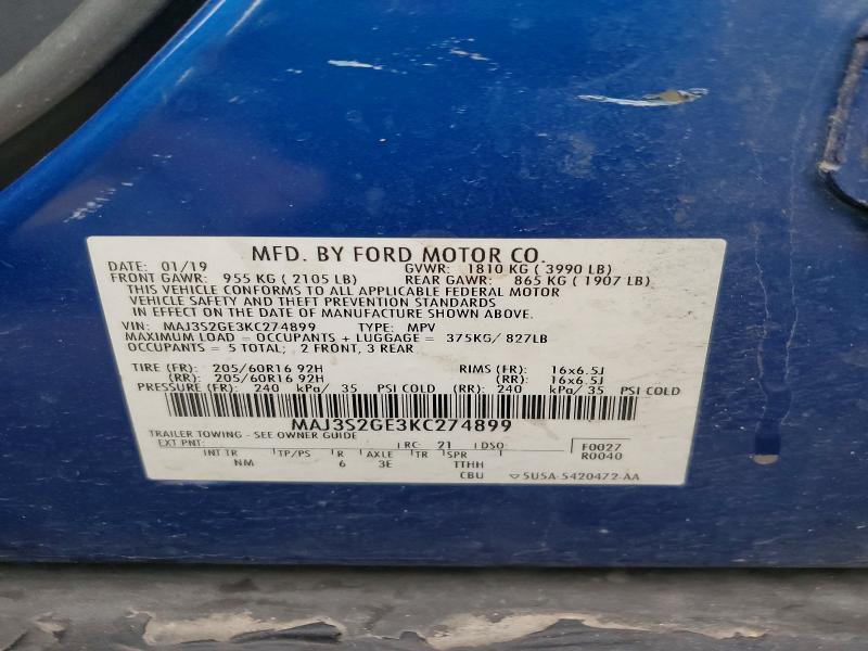2019 FORD ECOSPORT SE — Фото 12 из 12