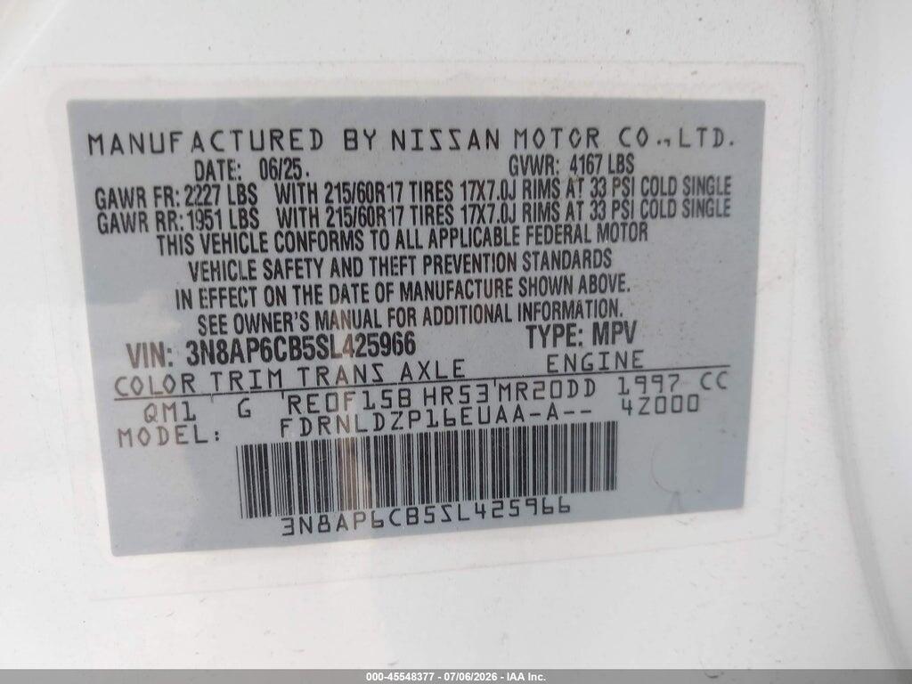 3N8AP6CB5SL425966 2025 NISSAN KICKS photo no. 9