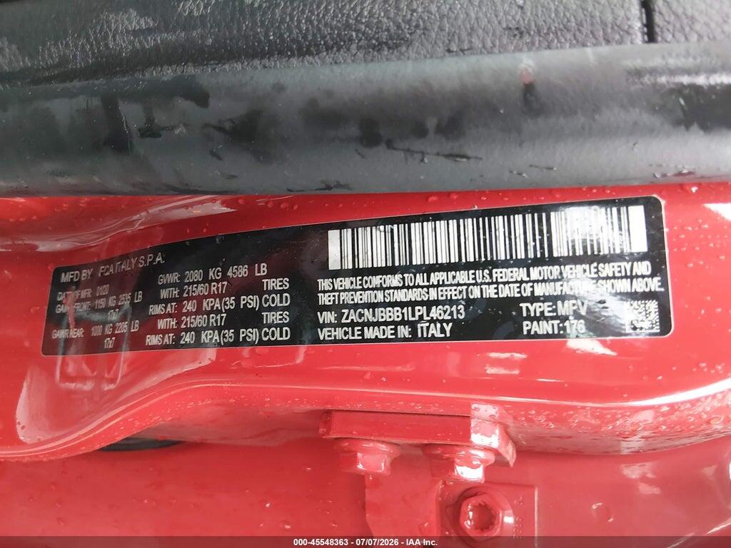 ZACNJBBB1LPL46213 2020 JEEP RENEGADE photo no. 9