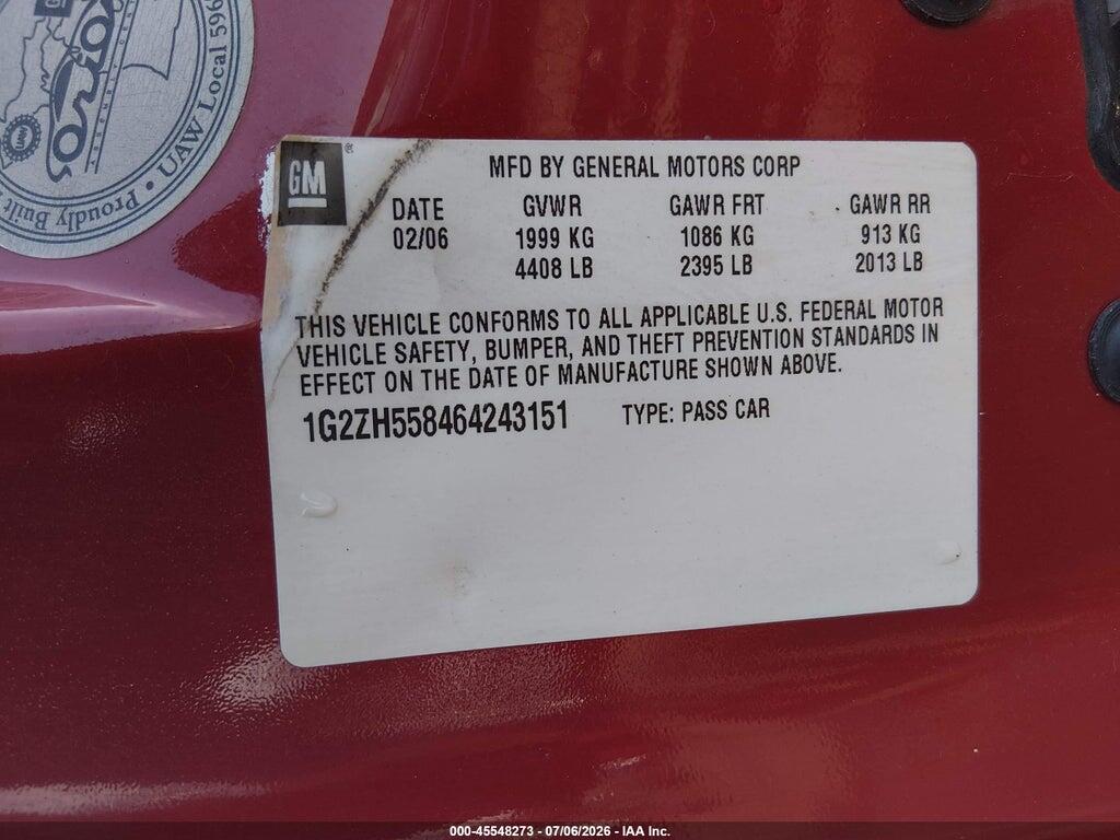1G2ZH558464243151 2006 PONTIAC G6 photo no. 9