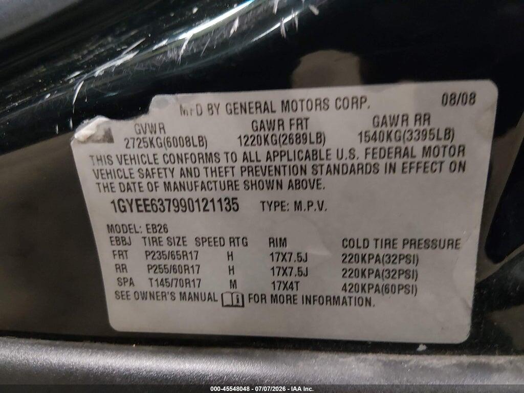 1GYEE637990121135 2009 CADILLAC SRX photo no. 9