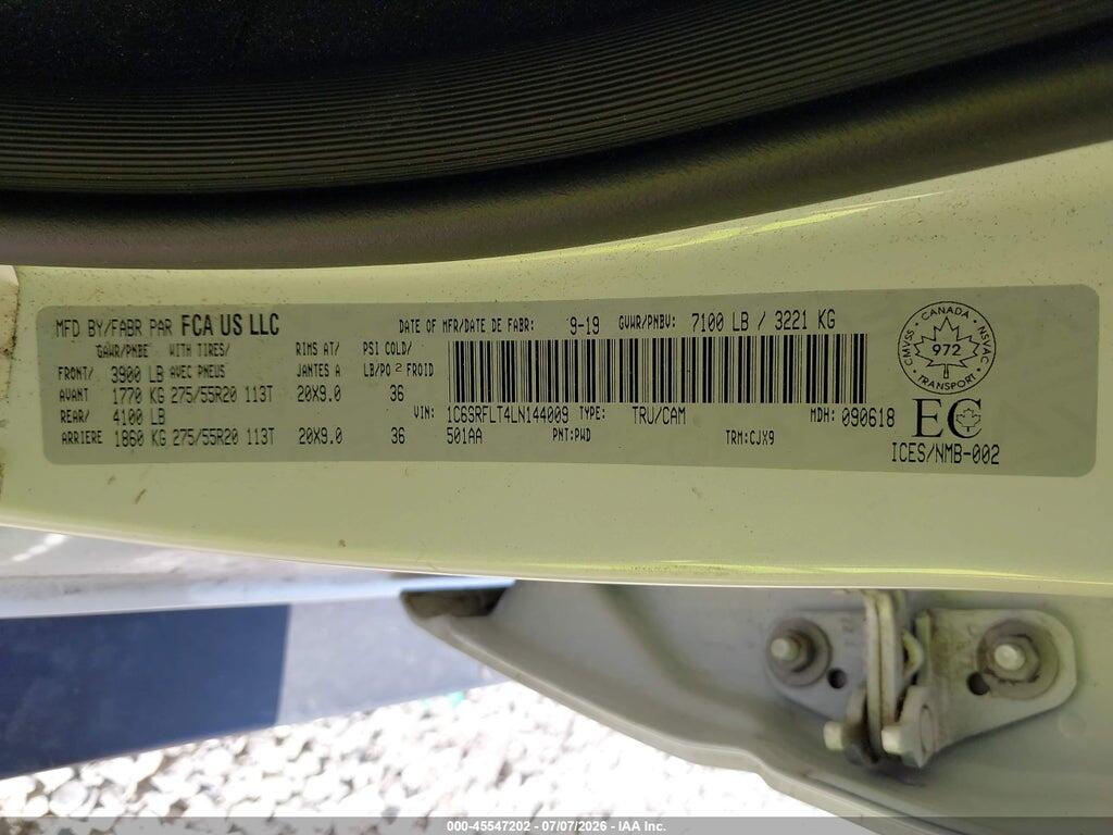 1C6SRFLT4LN144009 2020 RAM 1500 photo no. 9
