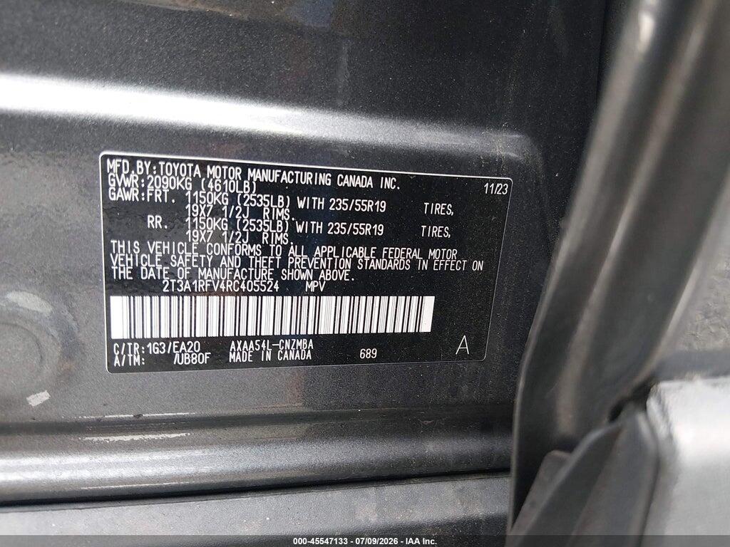 2T3A1RFV4RC405524 2024 TOYOTA RAV4 photo no. 9