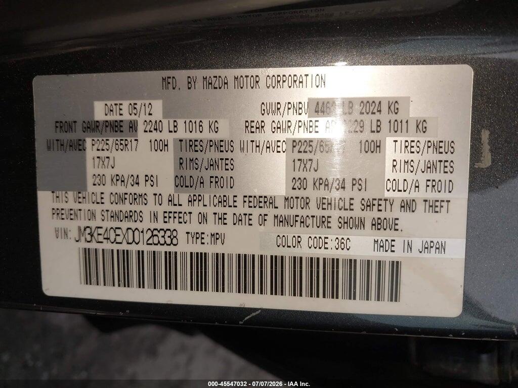 JM3KE4CEXD0126338 2013 MAZDA CX-5 photo no. 9
