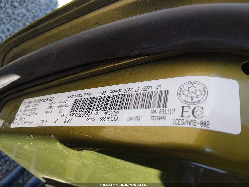 1J4FA24168L602637 2008 JEEP WRANGLER photo no. 9