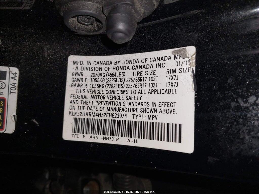 2HKRM4H52FH623974 2015 HONDA CR-V photo no. 9