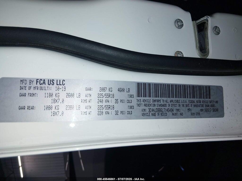 3C4NJDBB6LT145494 2020 JEEP COMPASS photo no. 9