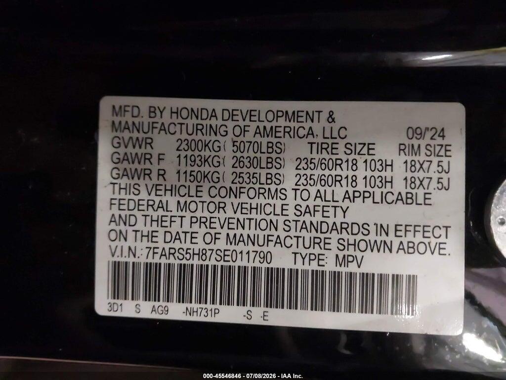7FARS5H87SE011790 2025 HONDA CR-V HYBRID photo no. 9