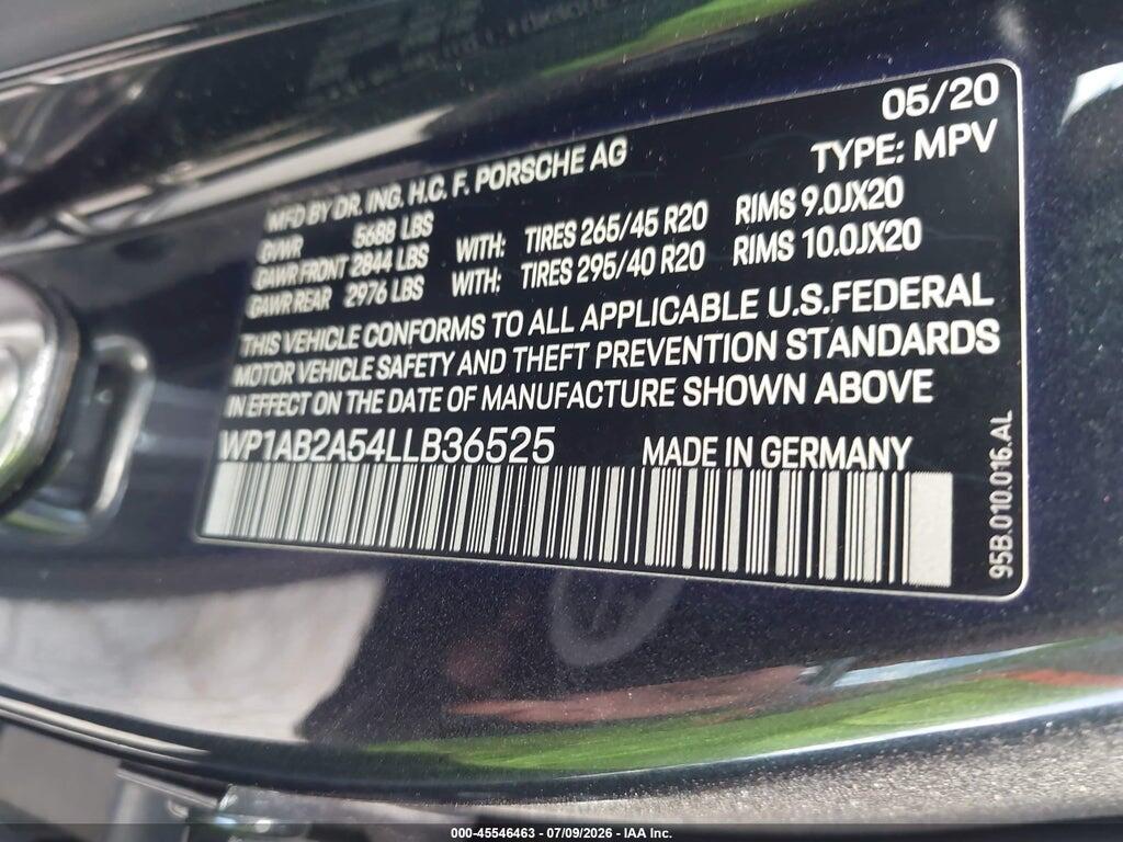 WP1AB2A54LLB36525 2020 PORSCHE MACAN photo no. 9
