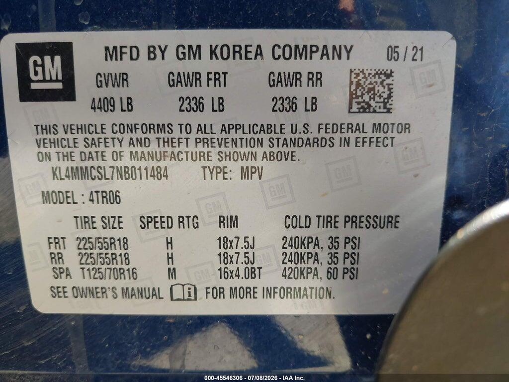 KL4MMCSL7NB011484 2022 BUICK ENCORE GX photo no. 9