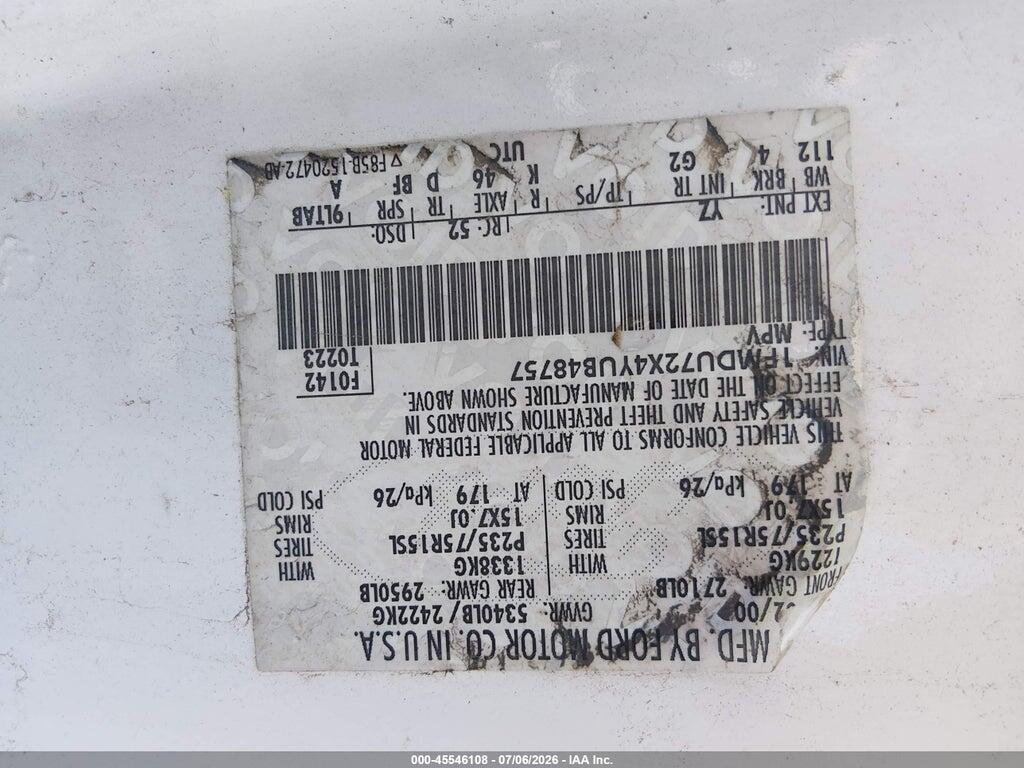 1FMDU72X4YUB48757 2000 FORD EXPLORER photo no. 9