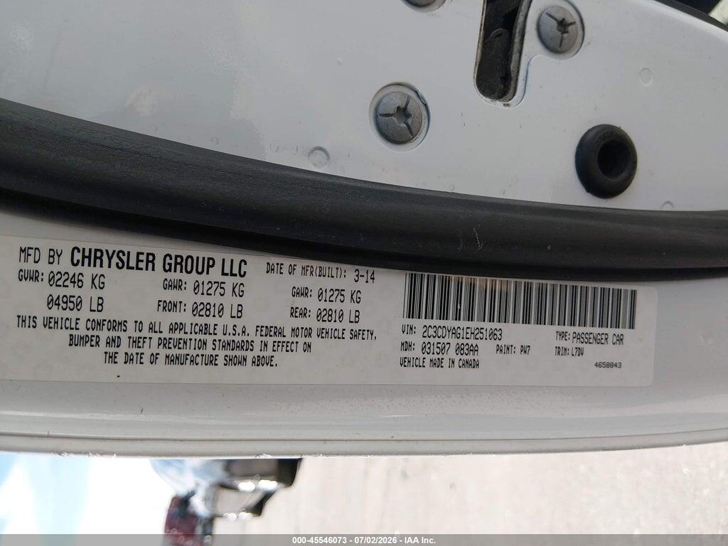 2C3CDYAG1EH251063 2014 DODGE CHALLENGER photo no. 9
