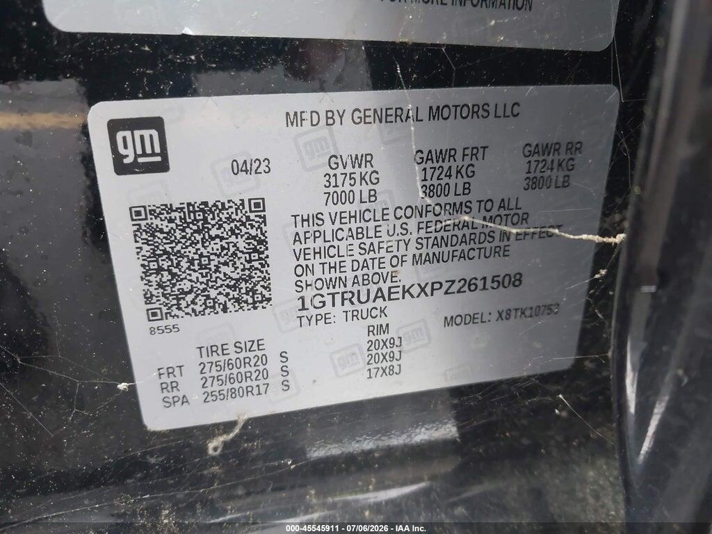 1GTRUAEKXPZ261508 2023 GMC SIERRA 1500 photo no. 9