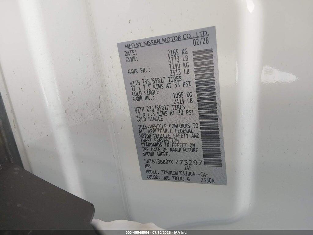 5N1BT3BB0TC775297 2026 NISSAN ROGUE photo no. 9