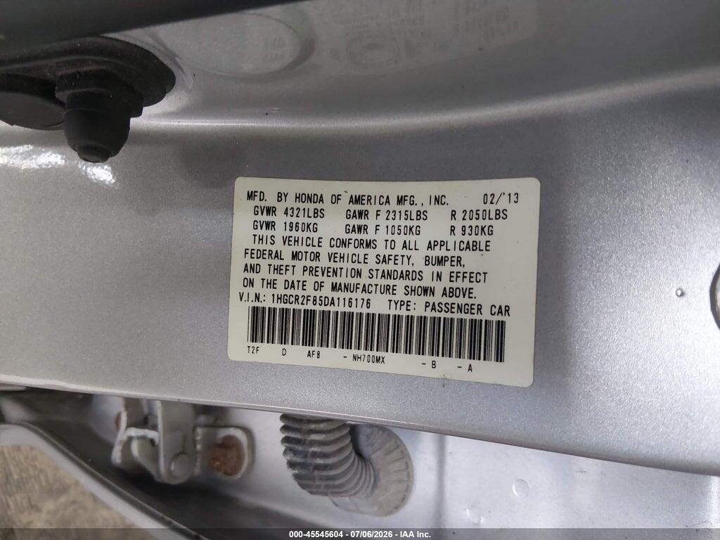 1HGCR2F85DA116176 2013 HONDA ACCORD photo no. 9