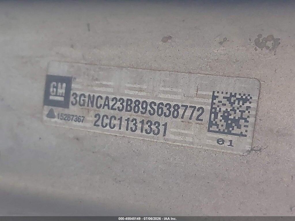 3GNCA23B89S638772 2009 CHEVROLET HHR photo no. 9