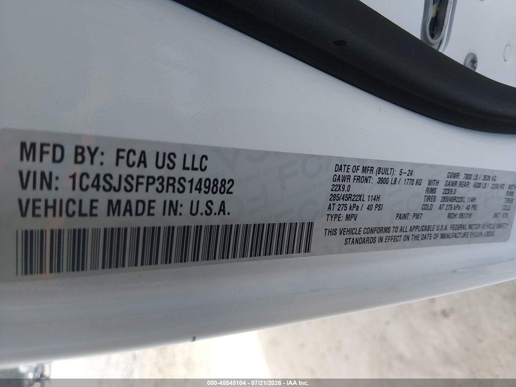 1C4SJSFP3RS149882 2024 JEEP GRAND WAGONEER L photo no. 9