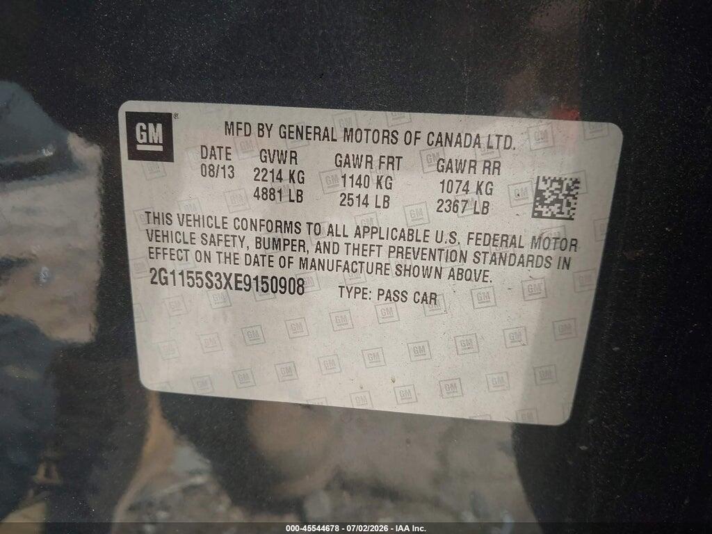 2G1155S3XE9150908 2014 CHEVROLET IMPALA photo no. 9