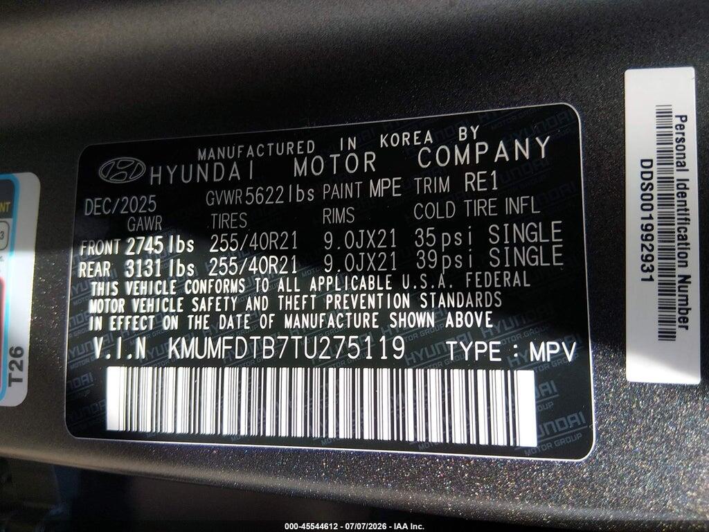 KMUMFDTB7TU275119 2026 GENESIS GV70 photo no. 9
