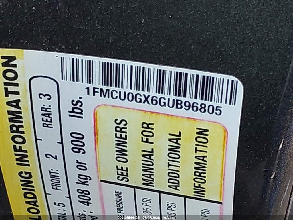 1FMCU0GX6GUB96805 2016 FORD ESCAPE photo no. 9