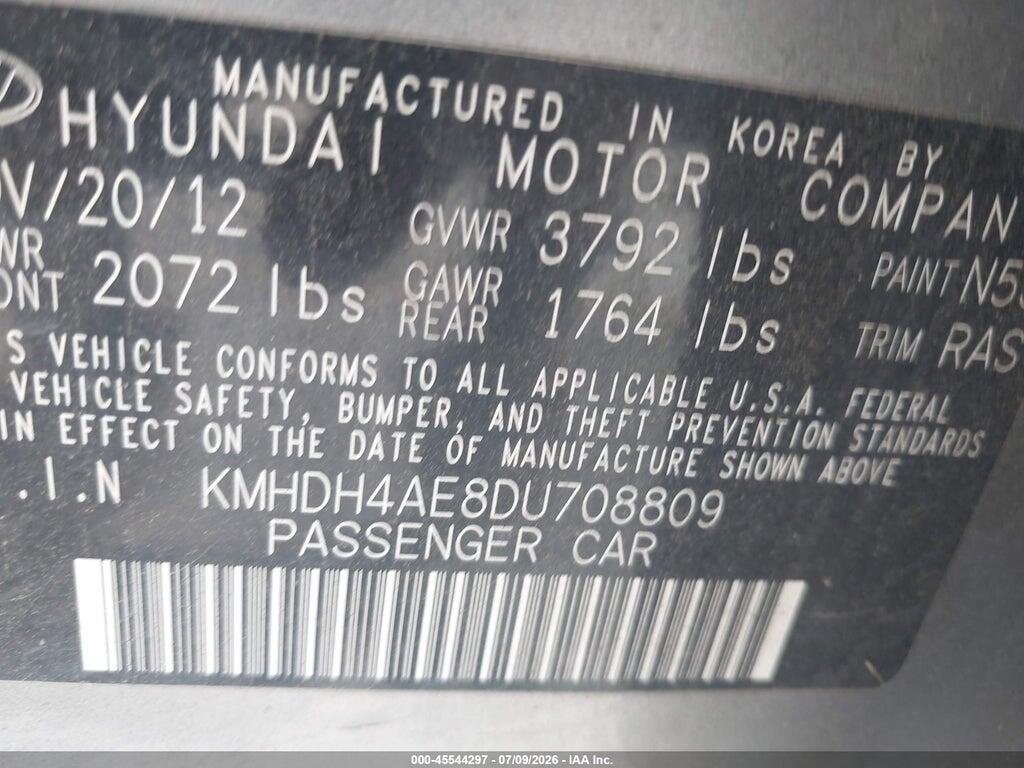KMHDH4AE8DU708809 2013 HYUNDAI ELANTRA photo no. 9
