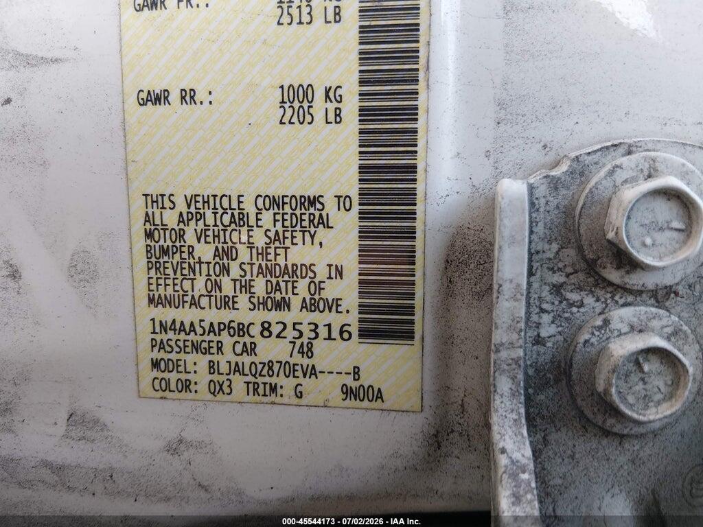 1N4AA5AP6BC825316 2011 NISSAN MAXIMA photo no. 9