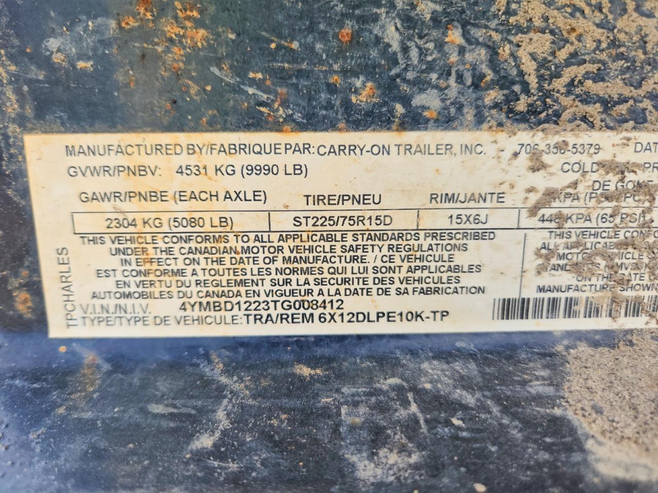 2026 CARRY-ON 6X12DLPE10K-TP DUMP TRAILER — Фото 10 из 10