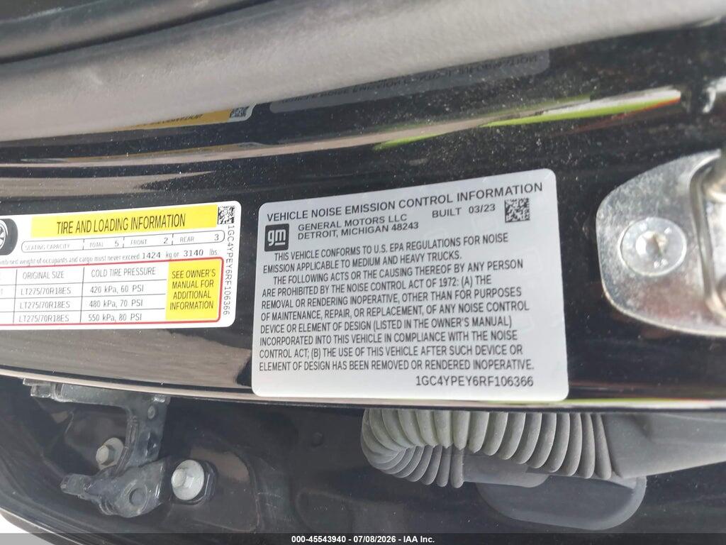 1GC4YPEY6RF106366 2024 CHEVROLET SILVERADO 2500HD photo no. 9