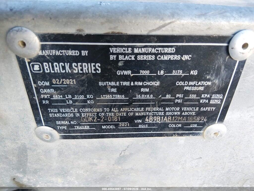 4B9B1AB12MA165894 2021 BLACK SERIES HQ15 photo no. 9