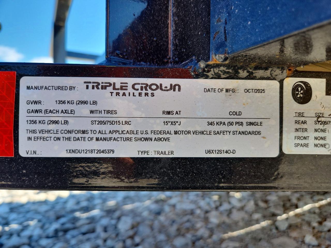 2026 TRIPLE CROWN U6X12S14O-D UTILITY TRAILER — Фото 10 из 10