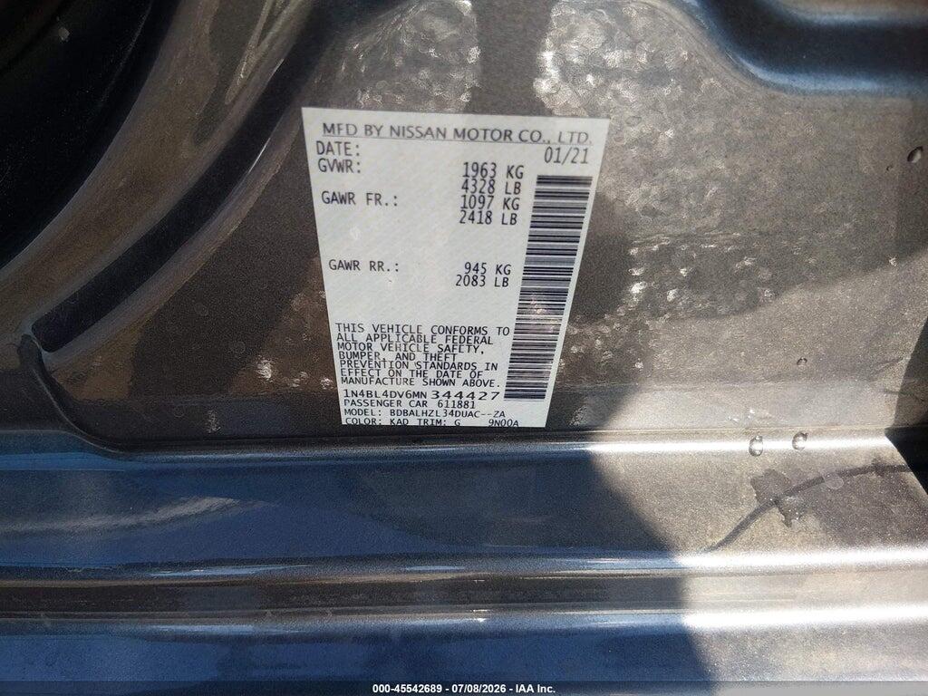 1N4BL4DV6MN344427 2021 NISSAN ALTIMA photo no. 9