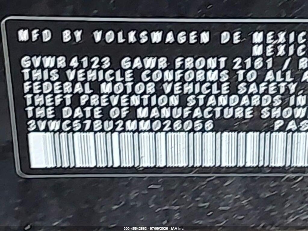 3VWC57BU2MM026056 2021 VOLKSWAGEN JETTA photo no. 9
