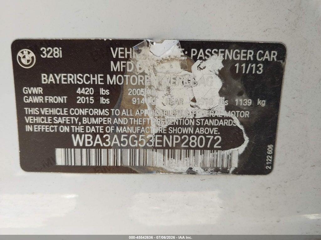 WBA3A5G53ENP28072 2014 BMW 328I photo no. 9