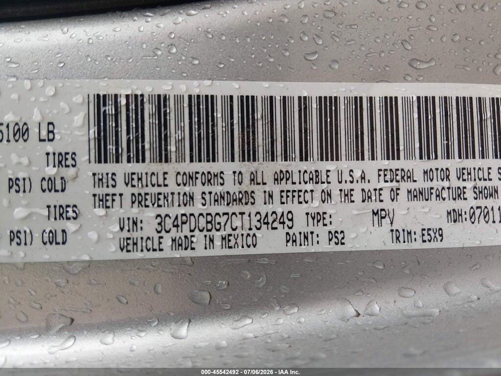 3C4PDCBG7CT134249 2012 DODGE JOURNEY photo no. 9