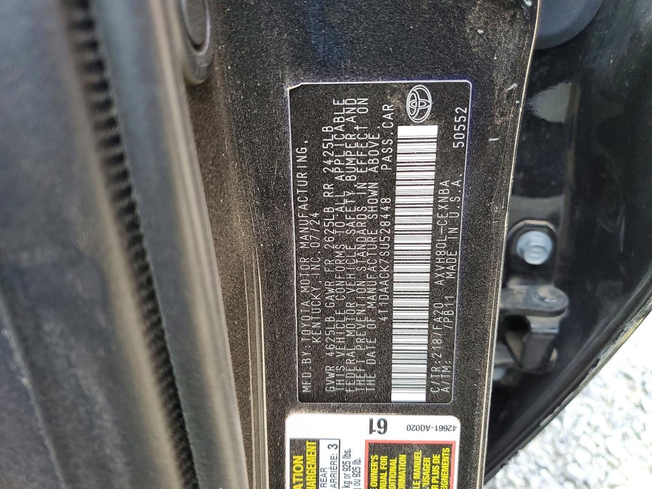 4T1DAACK7SU528448 2025 TOYOTA CAMRY photo no. 12