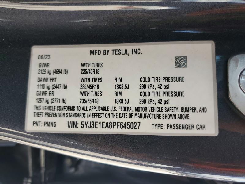 2023 TESLA MODEL 3 — Фото 13 из 13