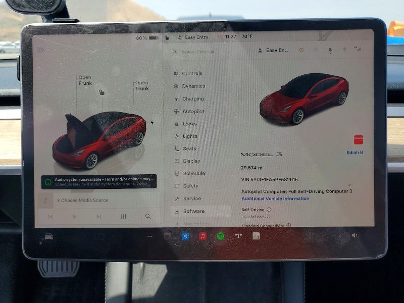 5YJ3E1EA5PF582615 2023 TESLA MODEL 3 photo no. 9