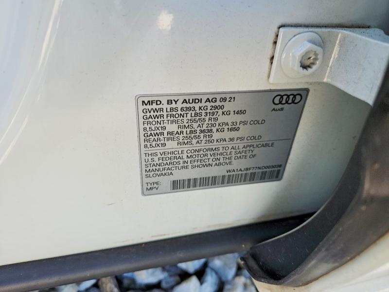 WA1AJBF77ND003036 2022 AUDI Q7 photo no. 12