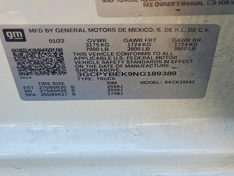 2022 CHEVROLET SILVERADO LTD K1500 CUSTOM — Фото 12 из 12