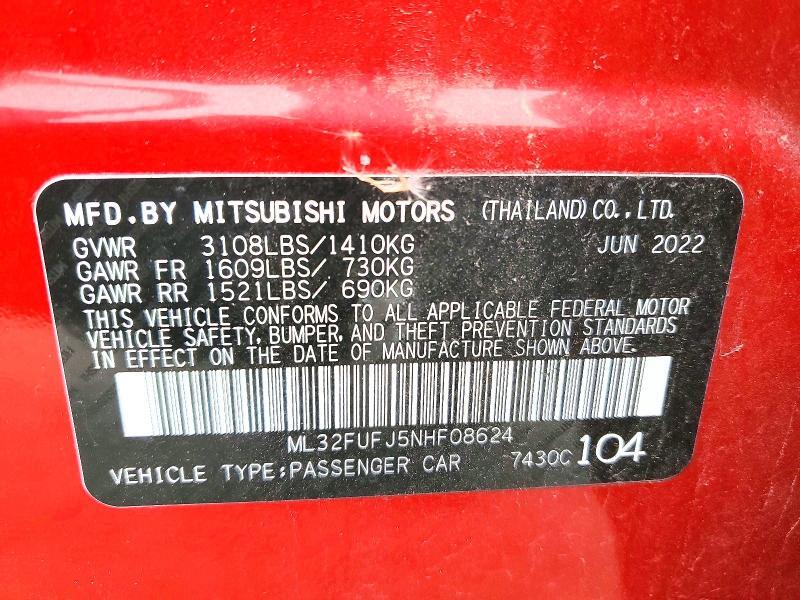 2022 MITSUBISHI MIRAGE G4 ES — Фото 12 из 12