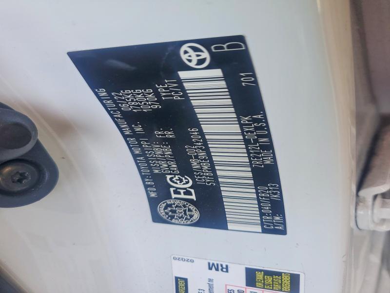 5YFBPMBE9NP342046 2022 TOYOTA COROLLA photo no. 12