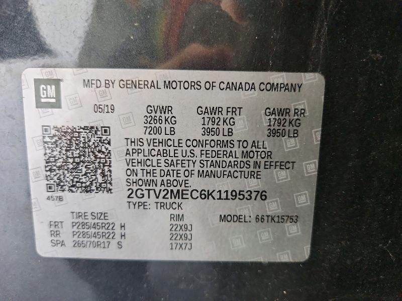 2019 GMC SIERRA LIMITED K1500 SLE — Фото 13 из 13