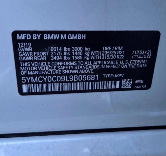5YMCY0C09L9B05681 2020 BMW X6 photo no. 10