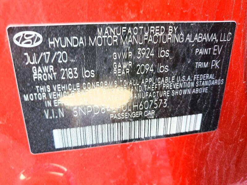 5NPD84LF0LH607573 2020 HYUNDAI ELANTRA photo no. 12